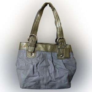 Coach Olive and Gray Tote Bag#F15045